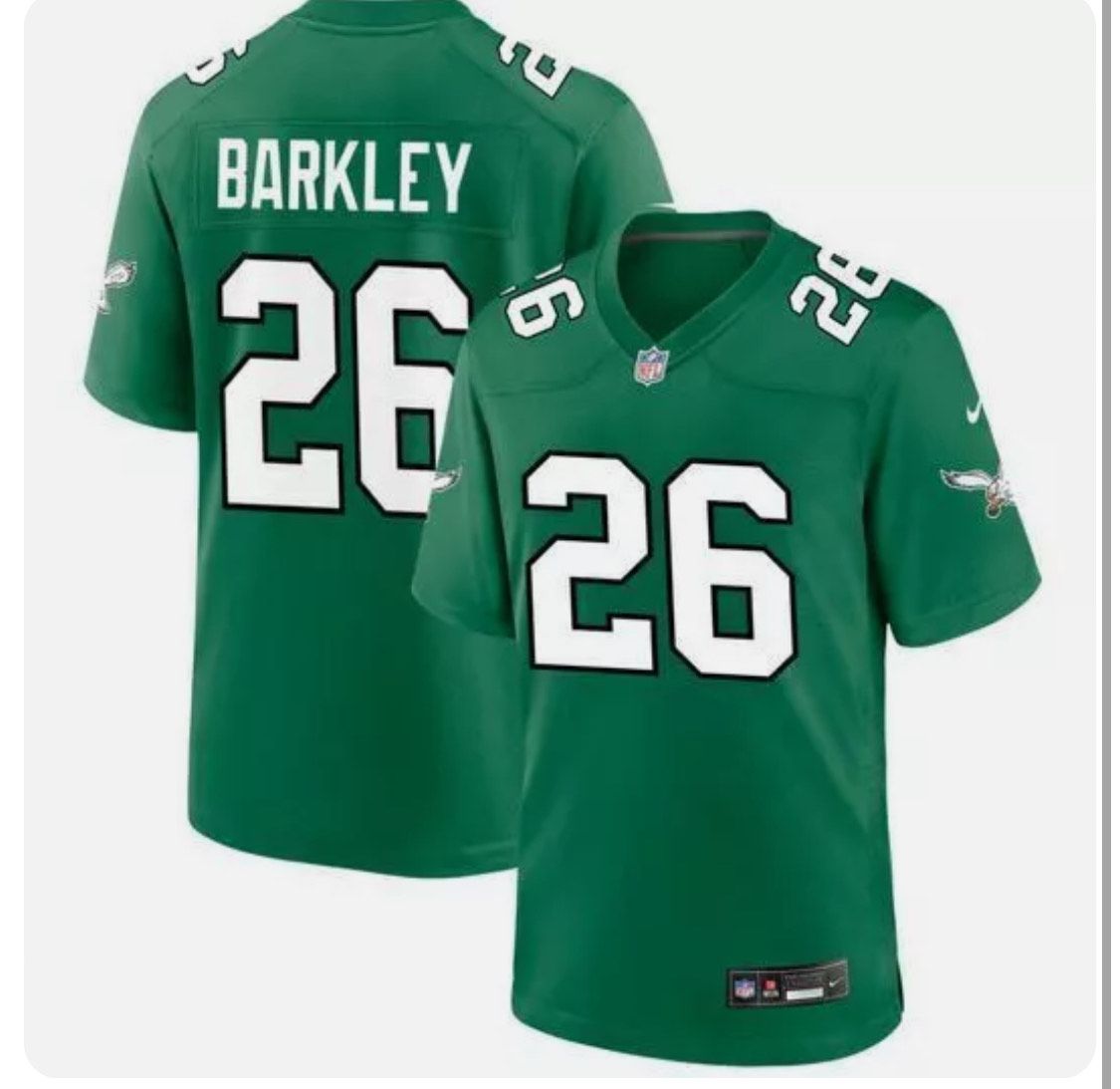 Men Philadelphia Eagles #26 Saquon Barkley 2024 Nike Green Game Player NFL Jersey->philadelphia eagles->NFL Jersey